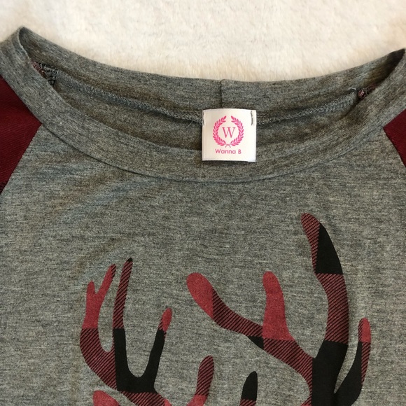 ❌ Sold ❌ Buffalo Plaid Deer Long Sleeve Shirt - Picture 4 of 8